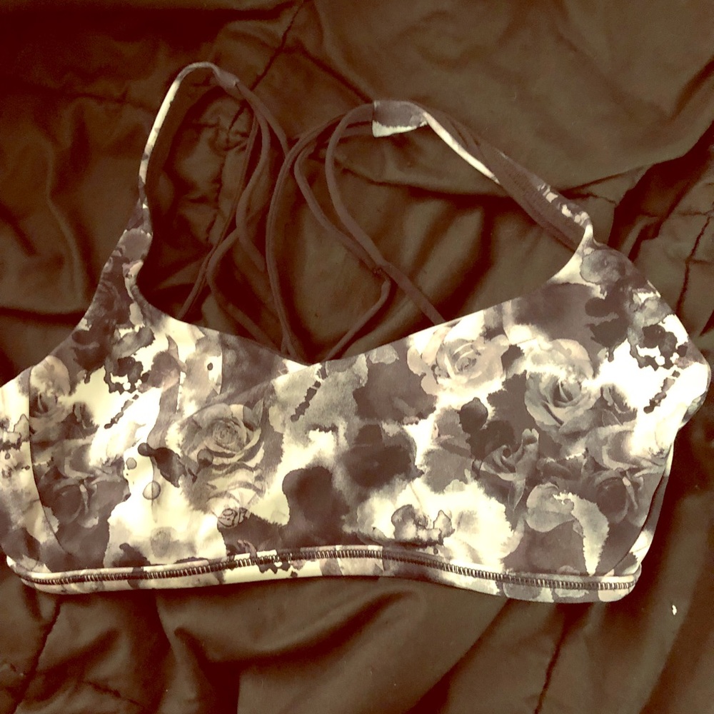 Lululemon rose pattern sports bra